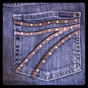 7 For All Man Kind dojo jean w/ Swarovski crystals
